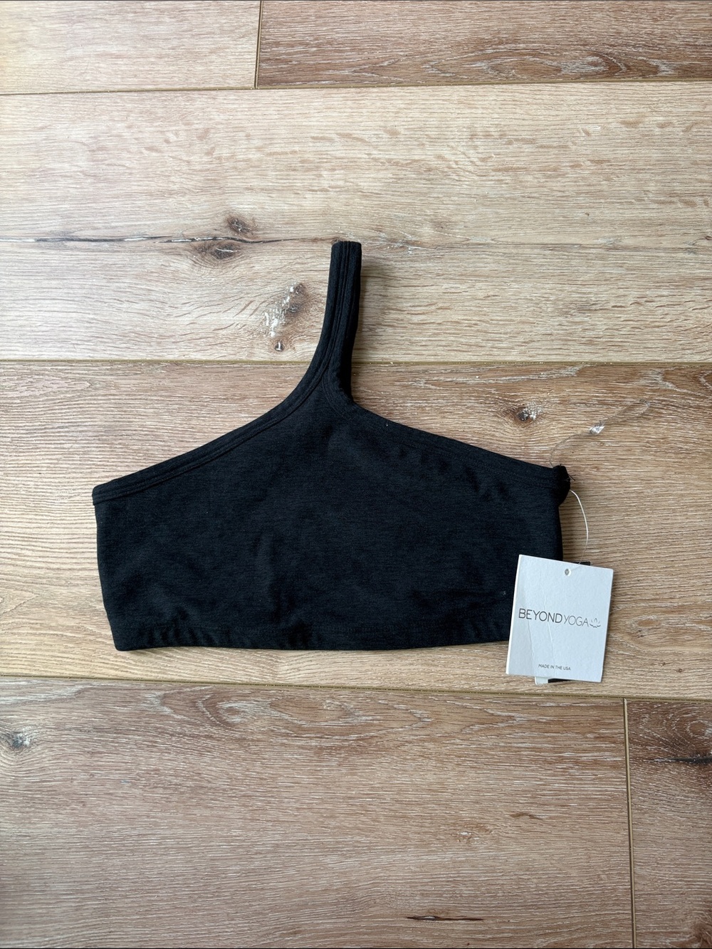 Beyond Yoga Black One-Shoulder Sports Bra